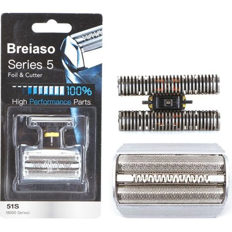 Tête de Rechange pour Rasoir Électrique Series 5, Compatible 51B/51S/52B/52S, Grille et Couteau de Remplacement (1/5)