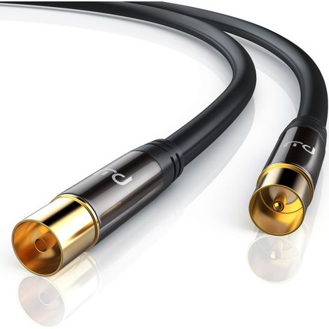 Primewire HDTV Antennenkabel mit 4-fach Schirmung IEC-Stecker zu RF-Buchse / 75 Ohm / 135dB - 0,5 m (1/5)