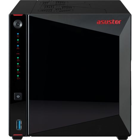 SERVIDOR NAS ASUSTOR NIMBUSTOR 4 GEN2 AS5404T 4 BAHIAS 4xM.2 NVMe CELERON N5105 2.0GHz 4GB HDMI RJ45
