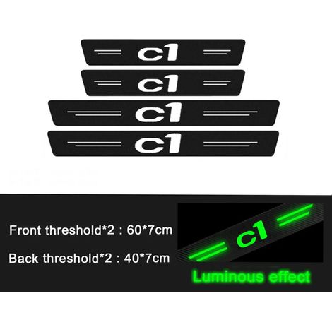 (4 pièces) Protections lumineuses de seuil de porte,de coffre et de pare-chocs arrière pour Citroën C1,Picasso,Berlingo,Elysée,C3 et Xsara (1/3)