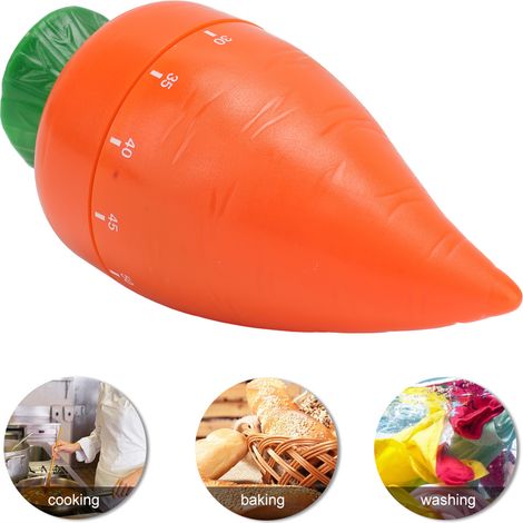 Minuteur mécanique de cuisine Carrot avec compte à rebours et temporisateur (1/5)