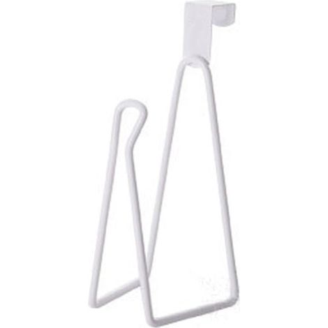 For hanging, door-mounted toilet paper dispenser, space-saving (white) (1/5)