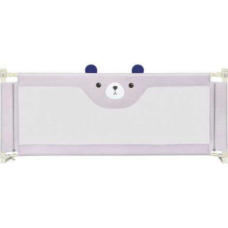 Barrière de lit pour enfants 200x100 cm Toddler Bed Guard Gris (1 Côté) (1/5)