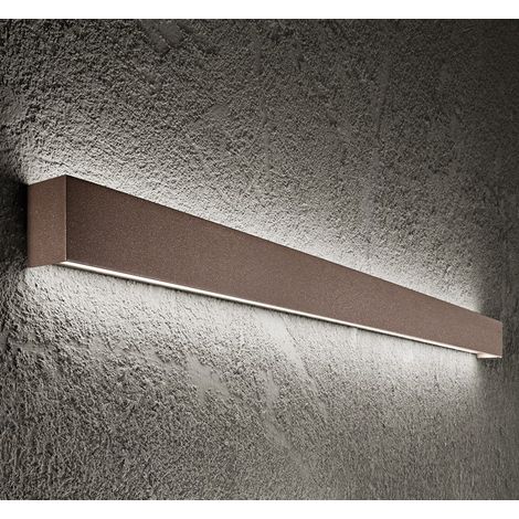 Applique Murale Led Moderne En Aluminium Marron Métallisé 30W 3000K, Lampe Design Mince Et Élégante Pour Intérieur - Éclairage De Qualité Perenz (1/3)