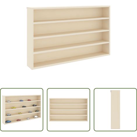 Wandregal - Wanddisplay-Case mit Regal Beige 60 x 8,5 x 37 cm Holzwerkstoff (1/5)