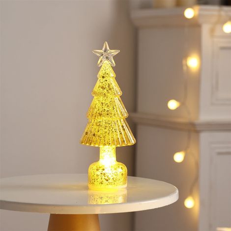 Arbre De Noël - Led Miniature En Plastique - Décoration De Bureau Festive - Pour Intérieur - 1 Pièce (1/5)