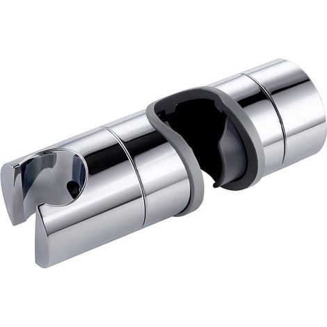 Support Pommeau De Douche - Diamètre Barre 18 À 25 Mm - Réglable En Hauteur Et Angle 360° - ABS Chromé Argent - Pièce De Rechange ×1 (1/5)