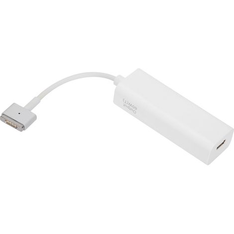 Adaptateur de charge USB-C vers convertisseur 1/2", câble plastique 60 W pour OS X Pro (blanc)