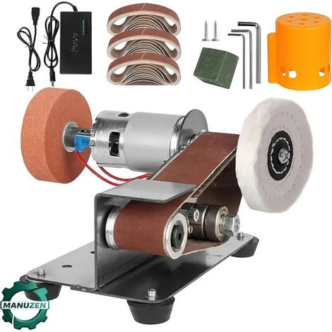 Manuzen - Ponceuse À Bande Électrique Mini 7 Vitesses Pour DIY Outil Polyvalent