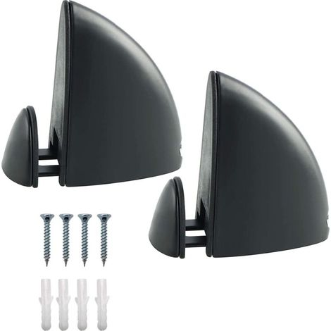 ZOLGINAH 2 Pièces Supports D'étagère en Verre Réglables, Pince à Verre Support Miroir, Garde Corps Verre Utilisé pour le Support D'étagère de Salle de Bain de 2-17 mm D'épaisseur (Noir)