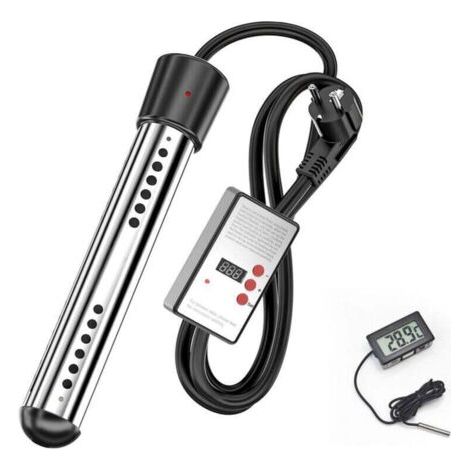 Chauffe-eau instantané chauffe-eau de piscine chauffe-eau portable(26050mm - noir) adapté seaux aux bassins - 2500W (1/4)