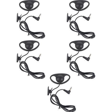 5 oreillettes en forme de D avec prise jack 3,5 mm pour talkie-walkie-AquaForge (1/5)
