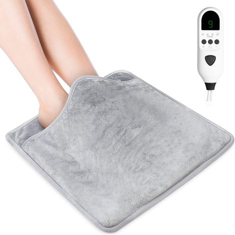 Chauffe pieds électrique 2 en 1 et coussin chauffant extra doux 40 x 40 cm (1/4)