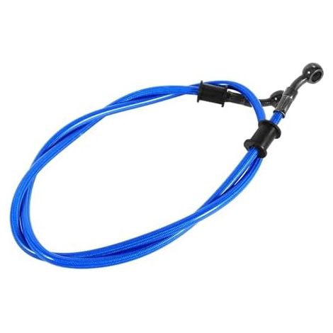 1 Tuyau De Frein Acier Tressé 600mm Bleu Pour Moto Enduro Motocross (1/5)