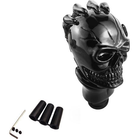 CCYKXA Skull Gear Shift Knobs Racing Car Skeleton Shift Knob Handle Fit for Most Manual Automatic Vehicles and Trucks Black