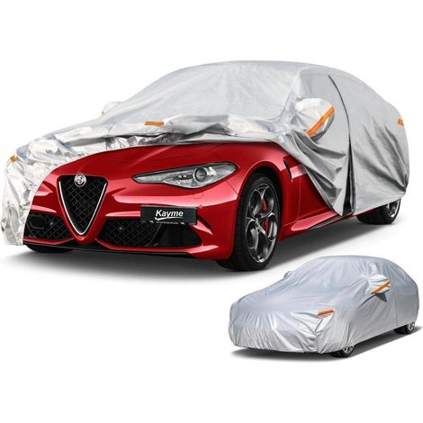 Vollgarage Autoplane Wasserdicht für Alfa Romeo Giulia (2016-2025) Silber (1/5)