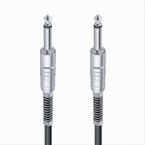 MaxTech - Cavo Collegamento 2 Jack Da 6.5 Mm Mono 3mt Cavo Microfono Audio Stereo Jjack-02 - (1/2)