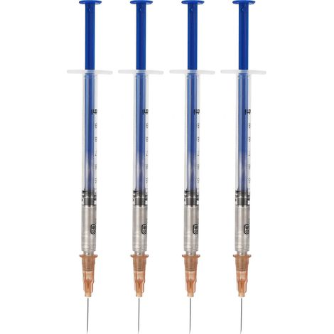 Lot de 4 tubes de colle conductrice argentée thermodurcissable pour réparation de fils électriques (0,3 ml). (1/5)