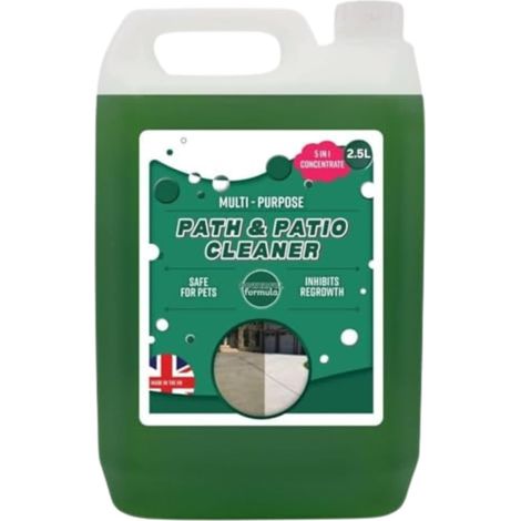 Spray and Leave Patio Cleaner 5L Concentrate Moss Killer Algae Remover for Driveway Decking Block Paving & Roof
