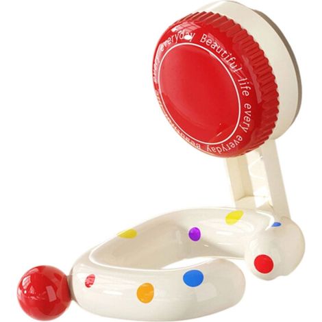 Support de sèche-cheveux à ventouse forte avec motif de-Rouge