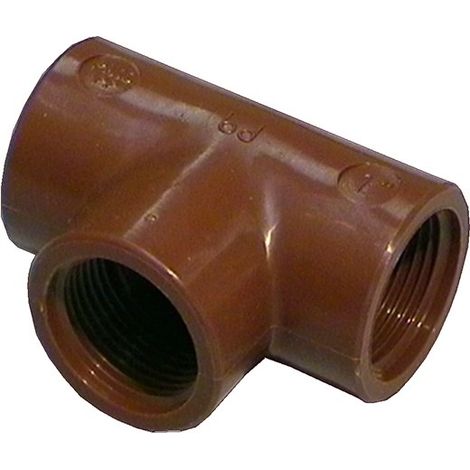 Raccordo "t" fff in pp marrone  Pollici: 1" (1/3)