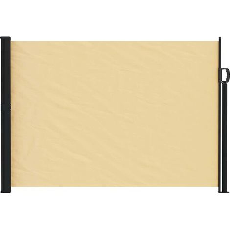 Store latéral rétractable, couleur sable, 300 x 170 cm, en polyester (1/5)