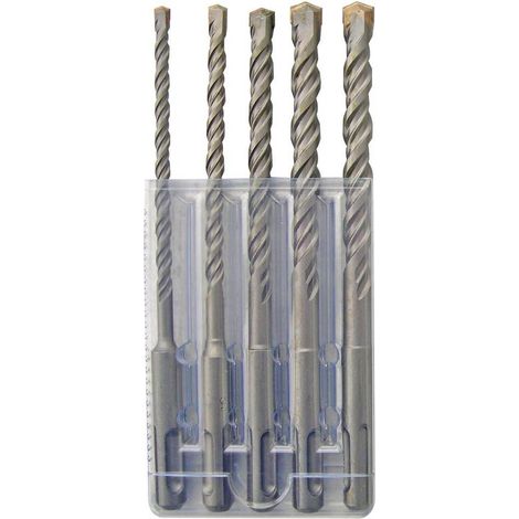 Coffret de 5 Forets Béton 2 Taillants Sds+ 5, 6, 8, 10, 12x160 mm - D-Work