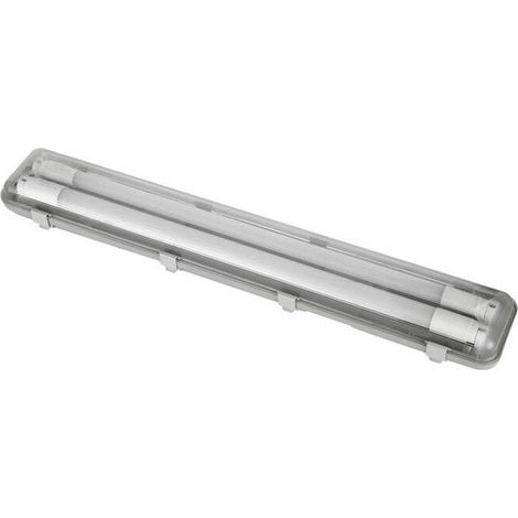 6 x PLAFONIERA REGLETTE IP65 2X18W C/NEON