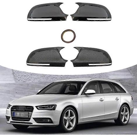 Passend für Audi A4, A5, S5, A3, RS3, RS4, RS5 (Baujahre 2011–2016), Hupen-Rückspiegelabdeckung – Carbonfaser, linke Seite