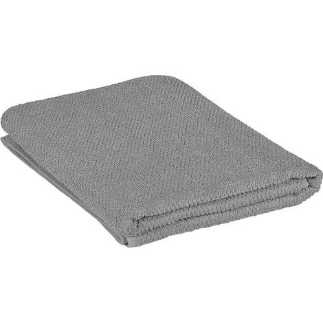 Telo bagno per doccia 90x140 cm grigio in cotone 100% (1/5)
