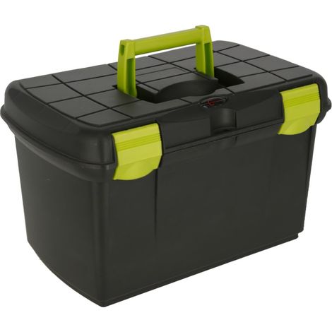 Putzbox schwarz / pistazie mit herausnehmbaren Einsatz (1/3)