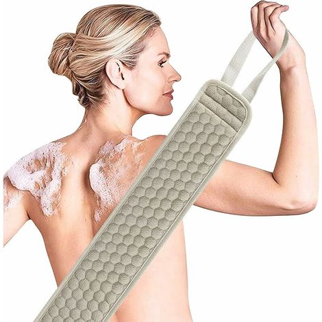 DEESSE SHOP - Ensemble de tampons éponge exfoliants pour le dos pour douche, épurateur de douche de bain (1/5)