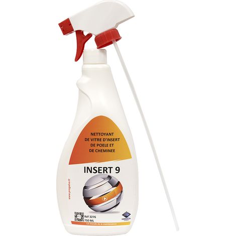 Progalva – Nettoyant pour vitres de poêles et inserts 750 ml – Élimine dépôts de suie et goudron – Prêt à l'emploi – Liquide visqueux incolore
