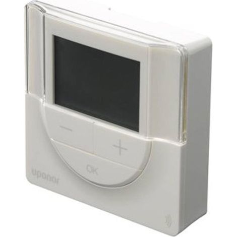 Uponor Smatrix Wave thermostat d''ambiance numérique T 166 26,5x80x80mm sans fil portée max. 30m numérique blanc brillant (1/3)