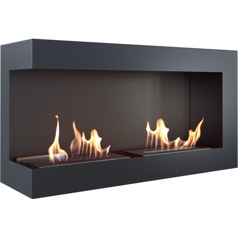 Chimenea de bioetanol DELTA esquina izquierda 90 cm (1/4)