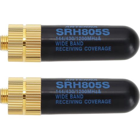 Stück SRH805S SMA-F-Buchse, 144/430/1200 MHz, Dualband-Walkie-Talkie-Radioantenne, kompatibel mit Baofeng GT-3 UV-5R BF-888s Radio, 45 x 14 mm, Schwarz