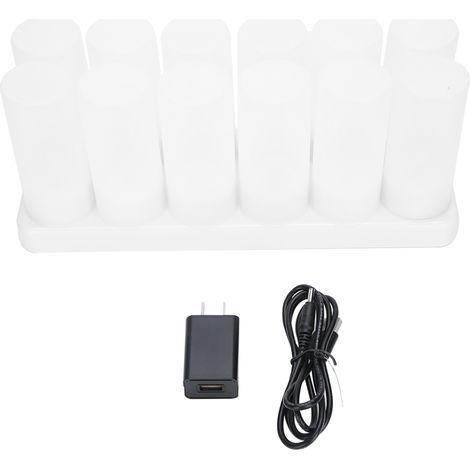Flammenlose elektronische LED-Kerze, dekorative Beleuchtung für Geburtstage und Hochzeiten, 100-240V Netzteil (1/5)