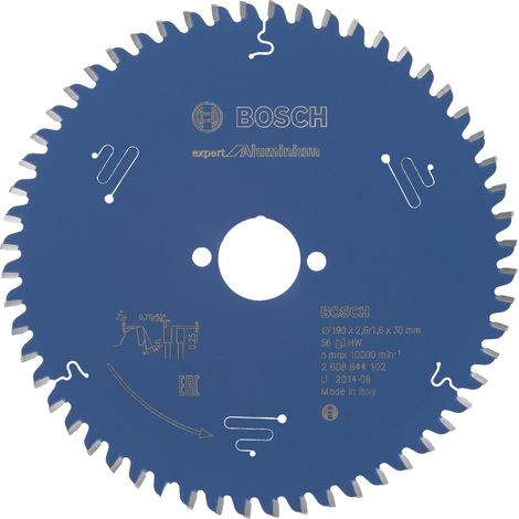 Bosch Kreissägeblatt Expert for Aluminium für Handkreissägen 190 x 30 x 2,6 56 - 2608644102