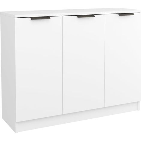 Aparador buffet cómoda armario mueble organizador cocina salón salón 90,5 x 30 x 70 cm madera contrachapada blanco 020030527
