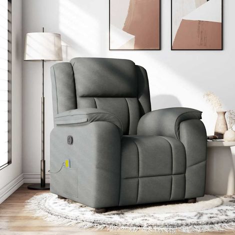 Maison Exclusive - Massage-Relaxsessel, Stoff, Dunkelgrau