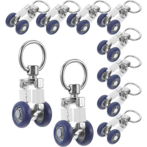 Kit de 10 roulettes de rechange pour portes coulissantes avec rail métallique. (1/5)