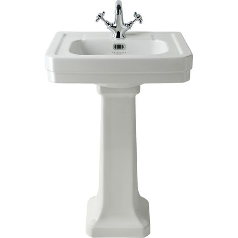 Bayswater Westcott Basin with Full Pedestal 550mm Wide - 1 Tap Hole (1/5)