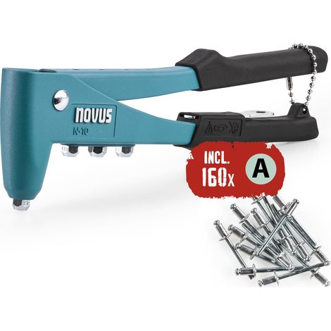 Pince à riveter N-10 avec 160 rivets aveugles en aluminium (1/5)