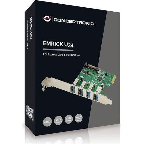 Conceptronic EMRICK02G adattatore USB 3.2 verde PC (1/3)