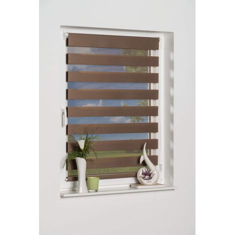 K-home Klemmfix, Tenda a rullo Madrid, Fissaggio a Clip Senza Viti, Moka, 85 x 200 cm (1/4)
