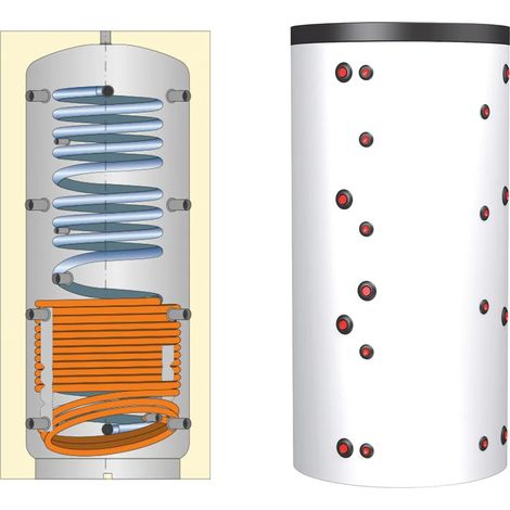 Ballon Tampon acier 2000 litres avec 1 échangeur Thermador