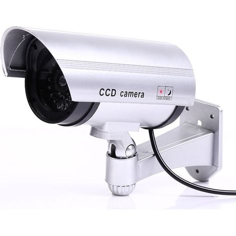 Lot de 2 caméras de surveillance factices avec flash simulé pour une simulation réaliste. (1/5)