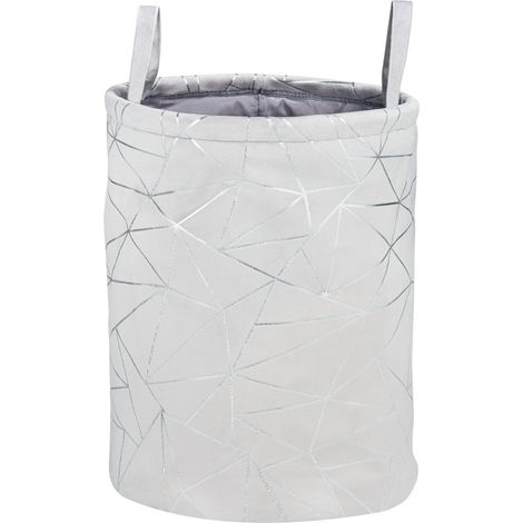 WENKO Cesto per la biancheria Samira Grigio, 69 l, Grigio, Poliestere grigio, Poliestere grigio, Plastica (EVA) grigia (1/5)