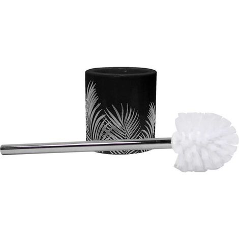 Brosse WC Imprimée "Orbella" 40cm Noir & Argent (1/3)