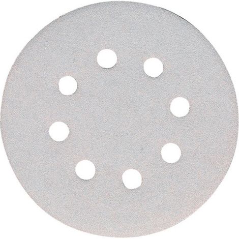10 Dischi abrasivi MAKITA Ø 125 mm Bianco Auto-adesivi con 8 fori (1/2)